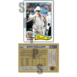 1982 STCC Legendary Coaches #27 Bum Phillips Topps New Orleans Saints