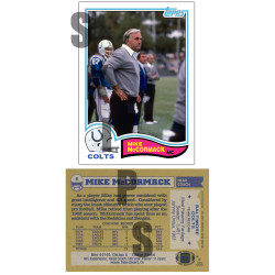 1982 STCC Legendary Coaches #6 Mike McCormack Topps Indianapolis Colts