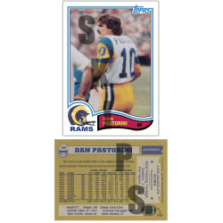 1982 STCC #398 Dan Pastorini Topps Los Angeles Rams custom card HOF