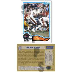 1982 STCC #408 Alan Page Topps Chicago Bears custom card HOF