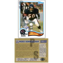 1982 STCC #409 Mike Singletary Topps Chicago Bears custom card HOF