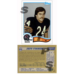 1982 STCC #410 Jeff Fisher Topps Chicago Bears Custom