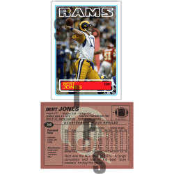 1983 STCC #398 Bert Jones Topps Los Angeles Rams custom card