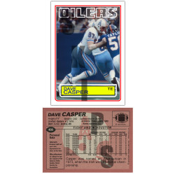 1983 STCC #400 Dave Casper Topps Houston Oilers custom card HOF