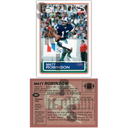 1983 STCC #401 Matt Robinson Topps Buffalo Bills custom card