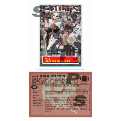 1983 STCC #407 Art Schlichter Topps Indianapolis Colts custom cards 1983 STCC #407 Art Schlichter Topps Indianapolis Colts custom cards