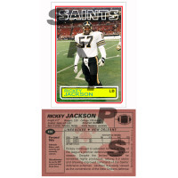 1983 STCC #410 Ricky Jackson Topps New Orleans Saints custom card HOF 1983 STCC #410 Ricky Jackson Topps New Orleans Saints custom card HOF