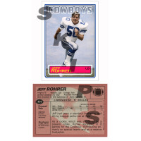 1983 STCC #414 Jeff Rohrer Topps Dallas Cowboys custom card 1983 STCC #414 Jeff Rohrer Topps Dallas Cowboys custom card