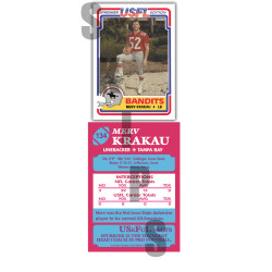1984 STCC #134 Merv Krakau Topps USFL Tampa Bay Bandits Iowa State Cyclones custom card