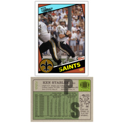 1984 STCC #399 Ken Stabler Topps New Orleans Saints custom card HOF