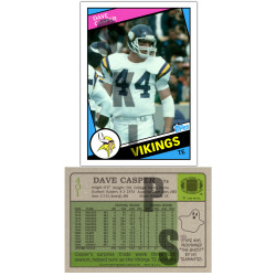 1984 STCC #401 Dave Casper Topps Minnesota Vikings custom card HOF