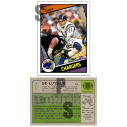 1984 STCC #403 Ed Luther Topps San Diego Chargers custom card
