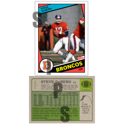 1984 STCC #405 Steve DeBurg Topps Denver Broncos custom card