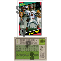 1984 STCC #407 Mike Moroski Topps Atlanta Falcons custom card