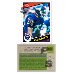 1984 STCC #422 John Tuggle Topps Mr. Irrelevant New York Giants custom card