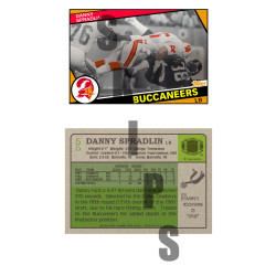 1984 STCC Danny Spradlin Topps Tampa Bay Buccaneers custom card