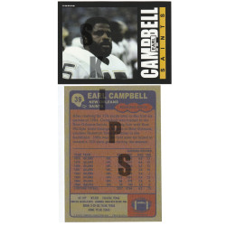 1985 STCC Earl Campbell Topps New Orleans Saints custom card HOF