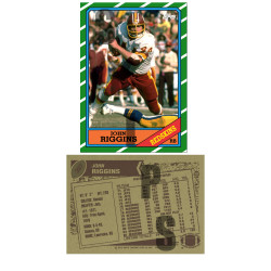 1986 STCC #397 John Riggins Topps Washington Redskins custom card HOF