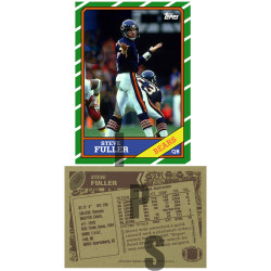 1986 STCC #400 Steve Fuller Topps Chicago Bears custom card