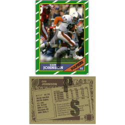 1986 STCC #401 Dan Johnson Topps Miami Dolphins Iowa State Cyclones custom card