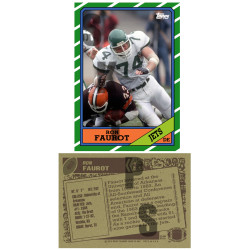 1986 STCC #403 Ron Faurot Topps New York Jets custom card