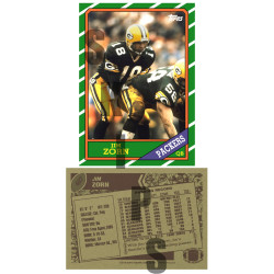 1986 STCC #407 Jim Zorn Topps Green Bay Packers custom card