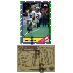 1986 STCC #409 Joe Ferguson Topps Detroit Lions custom card
