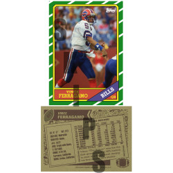 1986 STCC #411 Vince Ferragamo Topps Buffalo Bills custom card