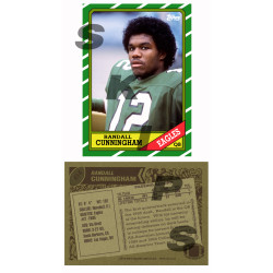 1986 STCC #414 Randall Cunningham Topps Philadelphia Eagles custom card