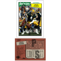 1987 STCC #397 Chuck Fusina Topps Green Bay Packers custom card