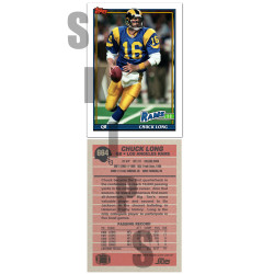 1991 STCC #664 Chuck Long Topps Los Angeles Rams Iowa Hawkeyes custom card