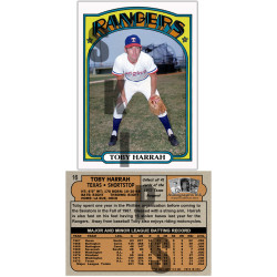 1972 STCC Autographs Ink Texas Rangers #16 Toby Harrah