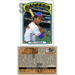 1972 STCC Autographs Ink Texas Rangers #17 Vic Harris