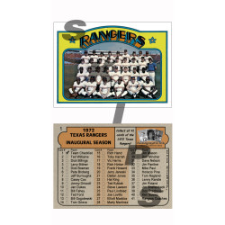 1972 STCC Autographs Ink Texas Rangers #1 Team Photo checklist
