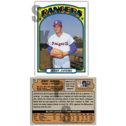 1972 STCC Autographs Ink Texas Rangers #20 Jerry Janeski