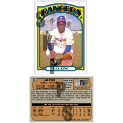 1972 STCC Autographs Ink Texas Rangers #22 Hal King