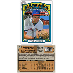 1972 STCC Autographs Ink Texas Rangers #25 Paul Lindblad
