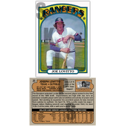 1972 STCC Autographs Ink Texas Rangers #26 Joe Lovitto