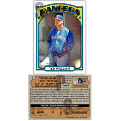 1972 STCC Autographs Ink Texas Rangers #2 Ted Williams