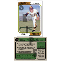1974 STCC #661 Ralph Garcia Topps San Diego Padres custom card