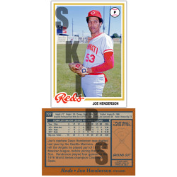 1978 STCC #727 Joe Henderson Topps Cincinnati Reds custom card