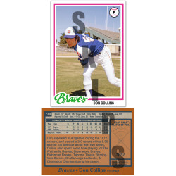 1978 STCC #728 Don Collins Topps Atlanta Braves custom card