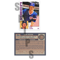 1984 STCC #794 Dan Rohn Topps Chicago Cubs