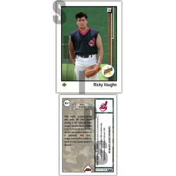 2024 STCC #RV-1 Ricky Vaughn Charlie Sheen Major League 1989 Upper Deck Custom Cleveland Indians
