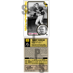 2020 STCC Iowa Hawkeyes Legends #15 Randy Duncan Dallas Texans BC Lions