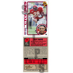 2019 STCC Iowa State Cyclones Legends #30 Troy Davis New Orleans Saints