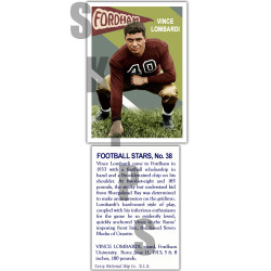 1935 STCC #38 National Chicle Vince Lombardi Fordham Green Bay Packers custom card