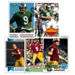 1959 1960 1973-1975 STCC missing Topps Sonny Jurgensen Eagles Redskins 5 card set HOF