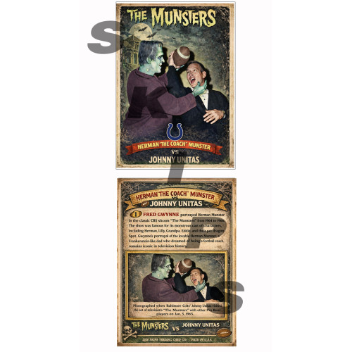 2026 Herman Munster vs Johnny Unitas Baltimore Colts Munsters